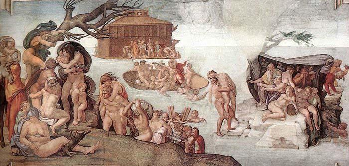 Michelangelo Buonarroti The Deluge Spain oil painting art